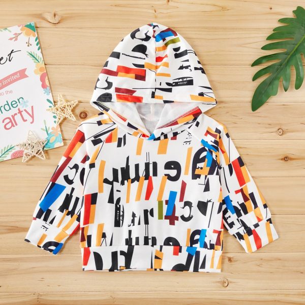 Baby / Toddler Stylish Letter Allover Hoodie